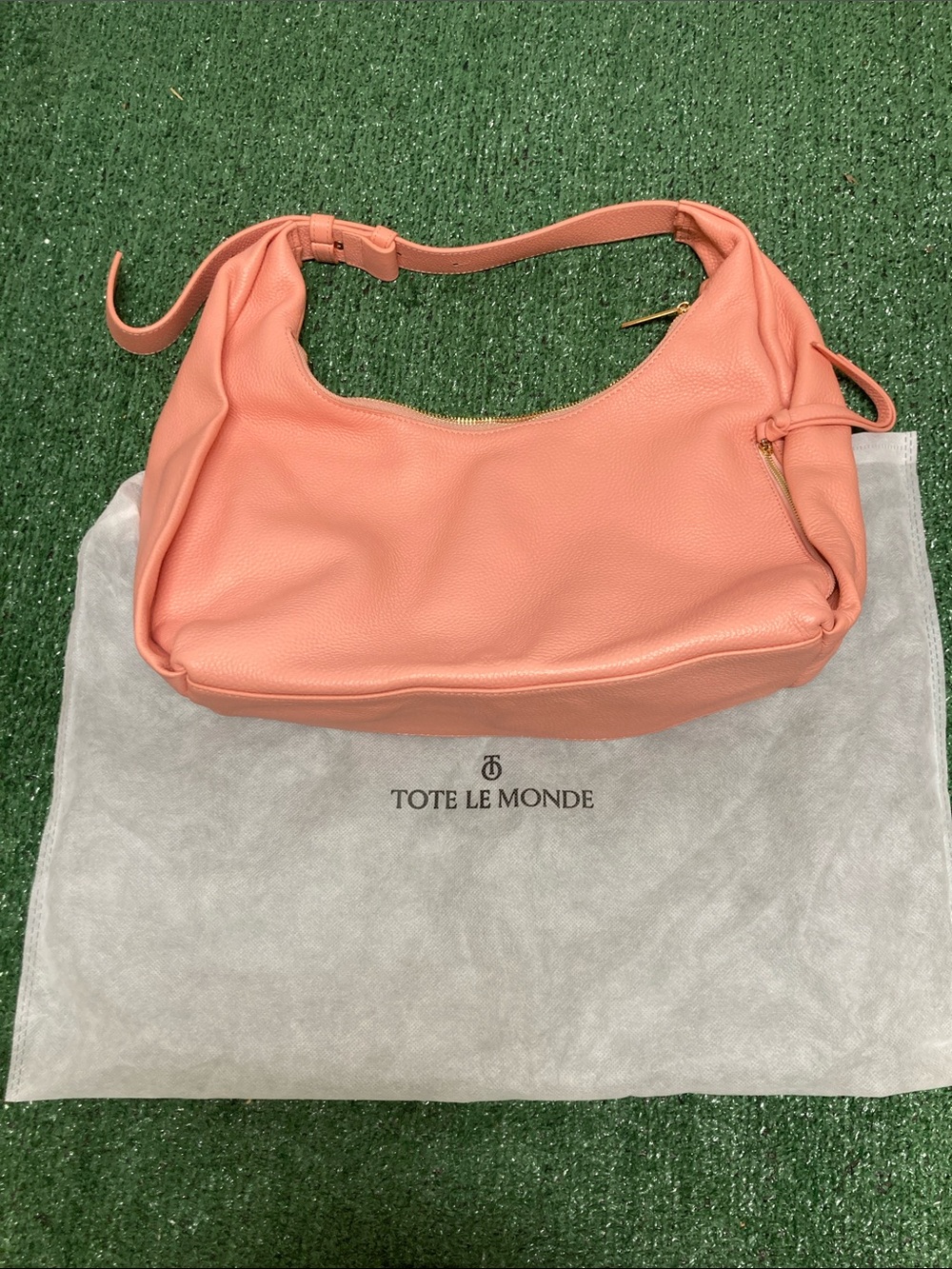 Tote Le Monde Coral Leather Shoulder Bag NEW (OKPM-06-003)